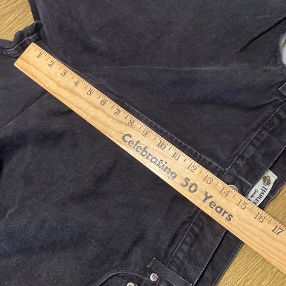 Harley Davidson Motorcycle Lightly Faded Black Short Length Denim Jeans Size 46 - Picture 8 of 10